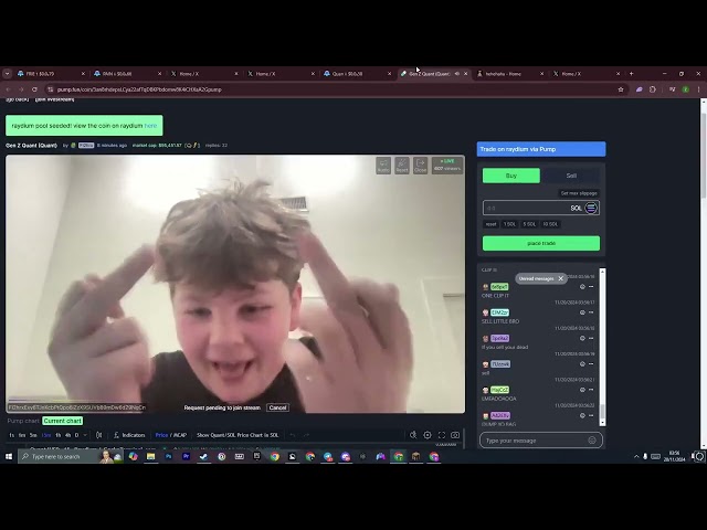 Kid Rugs Pulls 20k on Solana Memecoin pump.fun Quant thanks for the 20 bandos