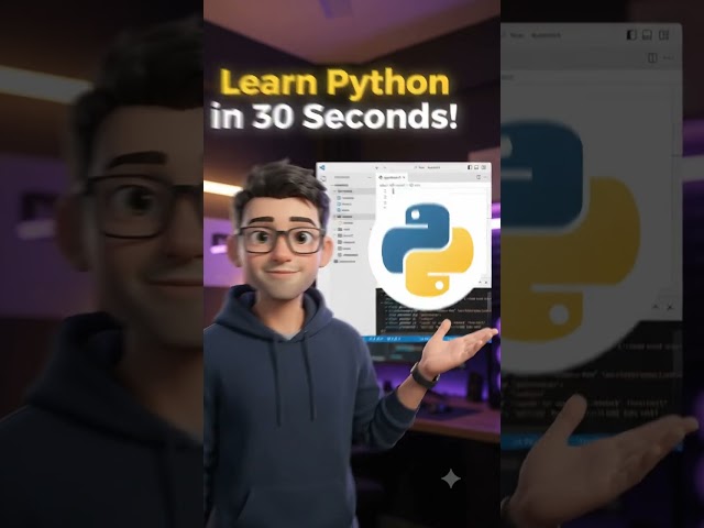 Learn Python in 30 Seconds! 🚀     💻  Hello World Tutorial in Telugu 🔥#shorts #pythontutorial