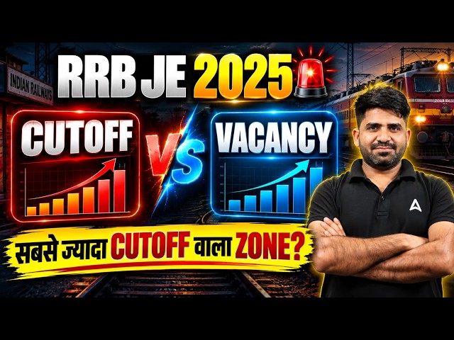 RRB JE 2026 | RRB JE Cut Off 2025 | RRB JE Vacancy 2026 Analysis For All Zone | By P