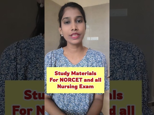 Study Materials for NORCET and all Nursing Exams #Norcet  #nursingexam #nursing #nursingofficer