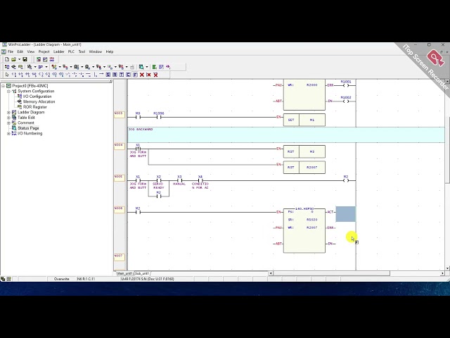 FATEK PLC WINPRO LADDER [ JOG FORWARD AND BACKWARD ] PROGRAMMING