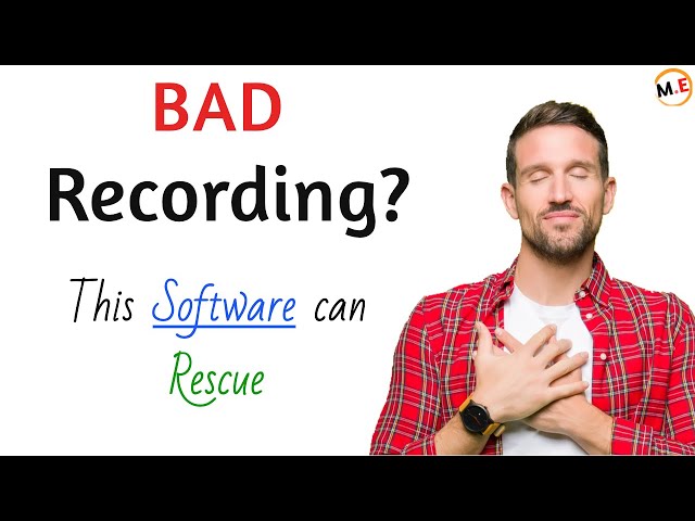 I would use this software to get studio quality from non-ideal recordings!