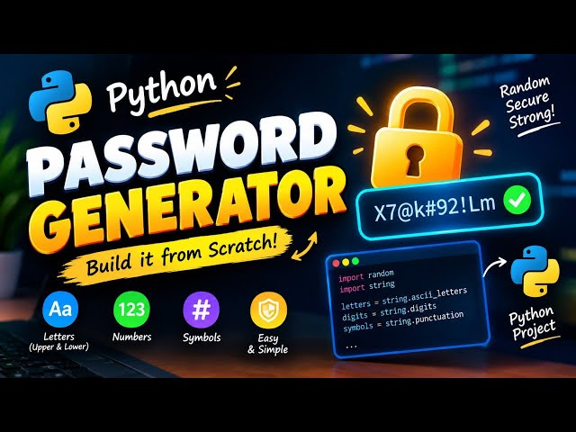 I Built a Password Generator with Python 🔐 | Step-by-Step