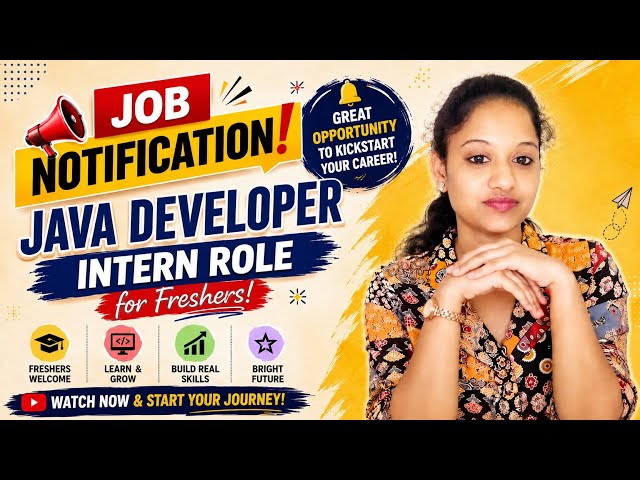 Good opportunity for freshers #java developer #freshers #jobvacancy #job notifications