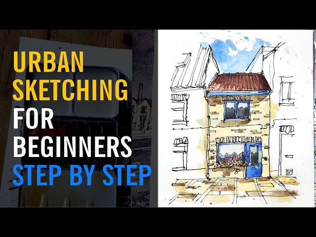Urban Sketching for Beginners | Step-by-Step Watercolour & Fountain Pen Tutorial