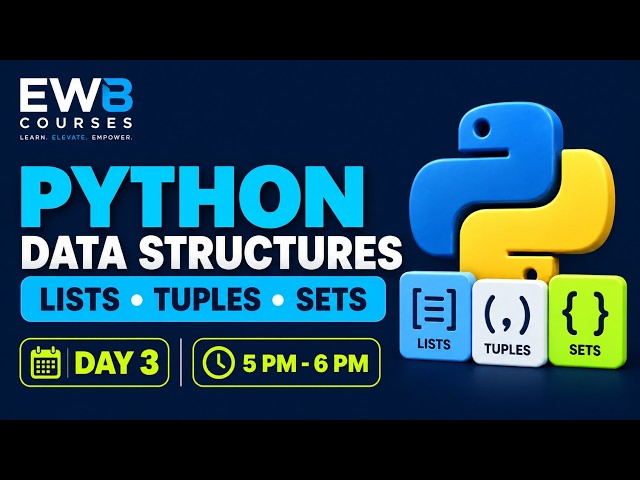 Python Data Structures Explained | Lists, Tuples & Sets in Python | Python with AI – Day 3