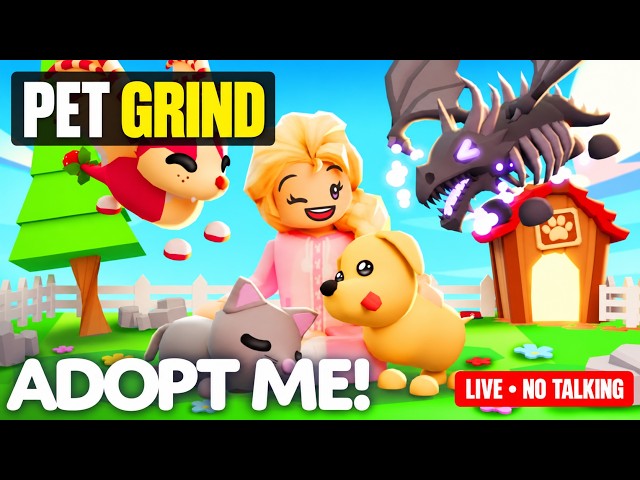 Adopt Me Pet Grinding LIVE 🐾 Making Neons & Earning Bucks (No Commentary) (Portrait)