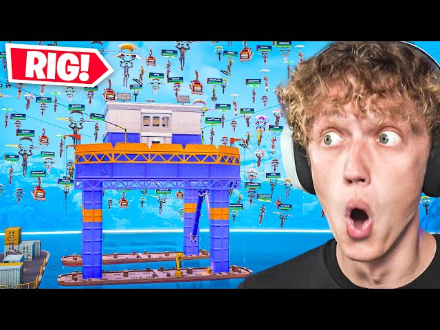 I Got 100 Players To Land At The RIG In Fortnite! (Best Tournament Ever)