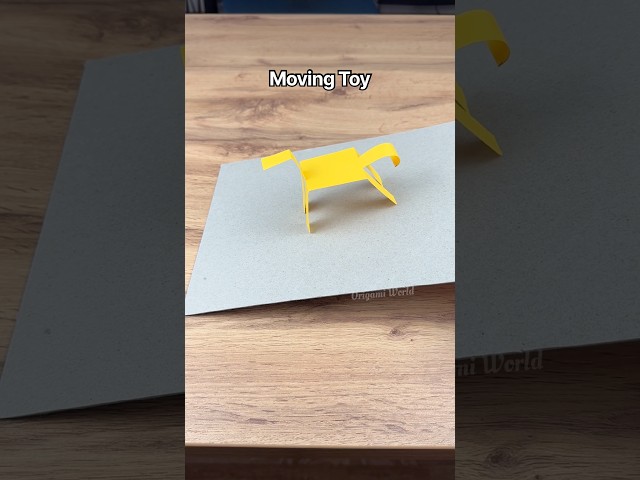 EASY ORIGAMI MOVING TOY TUTORIAL | DIY PAPER TOY MOVING BY ITSELF EASY CRAFT FOLDING