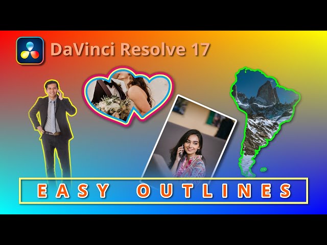 Easy Outlines and Borders in DaVinci Resolve  -  Fusion Tutorial and Free Template|Update 2023