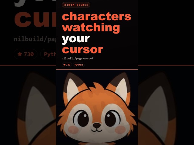 👀 The React Mascot That Watches Your Cursor 🐾⚛️