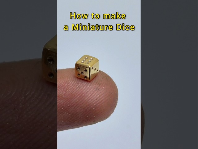 How to make a tiny brass dice 🎲 | #diy  #metalworking #shorts #dice