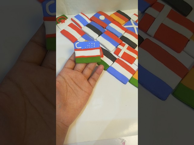 🌍 Guess the Country Flag! | Satisfying Clay Flag Art 🎨✨ #trending #shorts