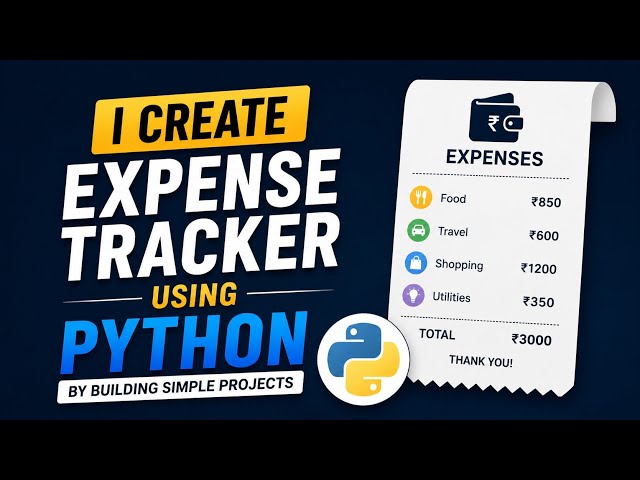 Build an Expense Tracker App in Python | Tkinter GUI Project for Beginners | Complete Tutorial