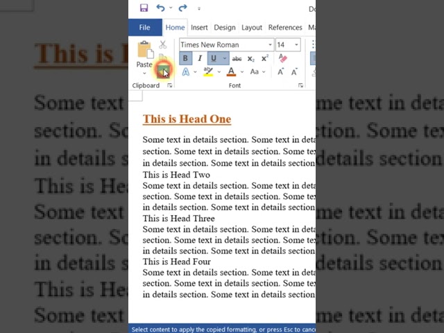 How to Use Format Painter in Word | Use Format Painter Multiple Times in MS Word