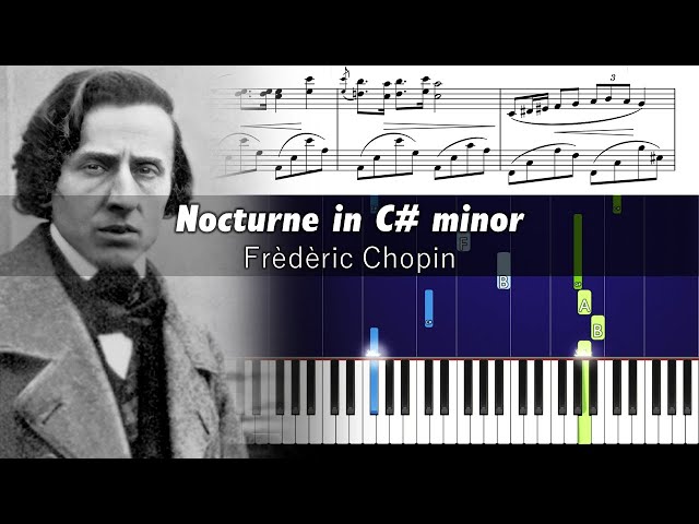 Chopin - Nocturne in C Sharp Minor (No. 20) - Piano Tutorial with Sheet Music