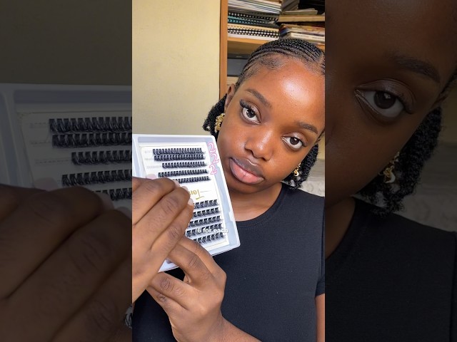 #diy Cluster lashes for the FIRST TIME #clusterlashes #lashextensions