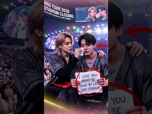 A touching farewell from BTS's Jimin & Jungkook at SoFi Stadium... 🥺💜 #jikook #BTS #ARMY #Shorts