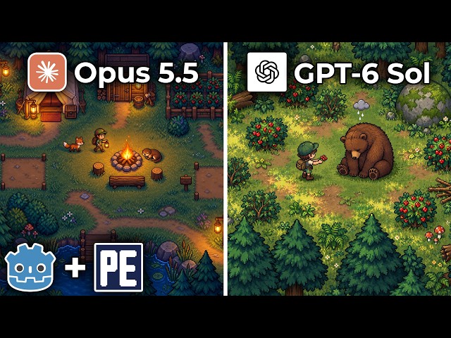 Claude Opus 5.5 vs GPT-6 Sol Create an INCREDIBLE Godot Game With Pixel Engine