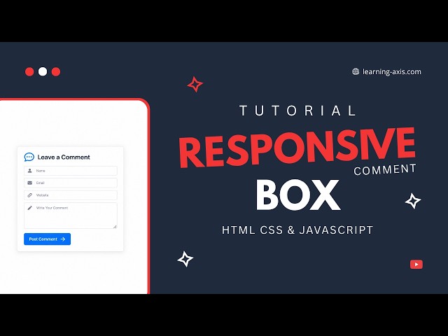 Responsive Comment Box | HTML & CSS | Web Development