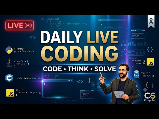 🔴 Daily Live Coding 20 Sept  Python / Java / C / C++ Coding Questions & Problem Solving CS Edupoint