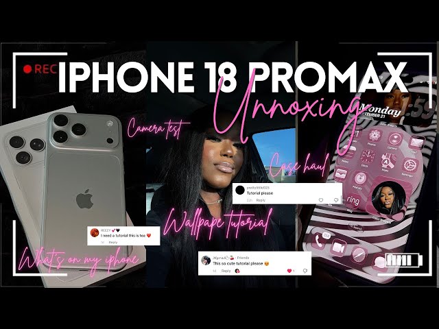 iPHONE 18 PROMAX Unboxing Silver 512gb + What’s On My IPhone + Wallpaper tutorial + Case Haul