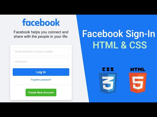 Facebook Login Page Clone with HTML & CSS