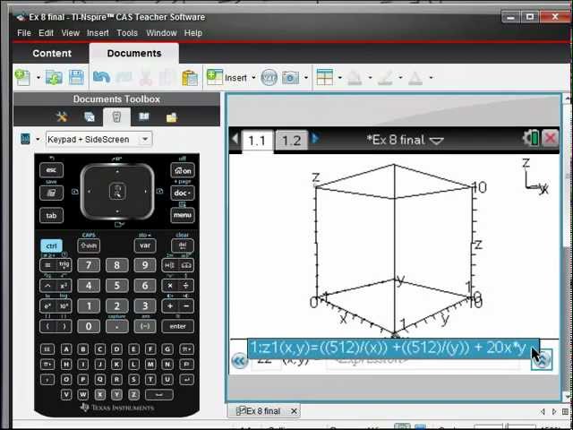 Homework Solutions 2.4.3: Applications: Optimize an f(x,y) ,Nonlinear Optimization; TI Nspire CX CAS