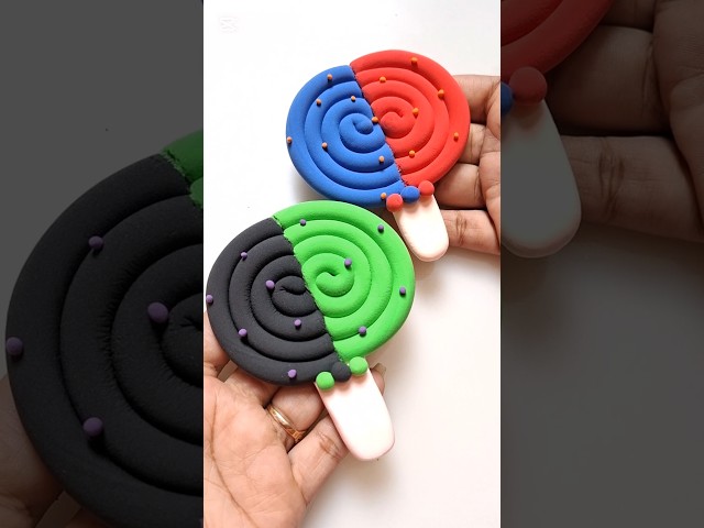 DIY idea 💞 how to make easily candy 🍬🍭 with super clay #viral #music #candy #trend #clay #funny