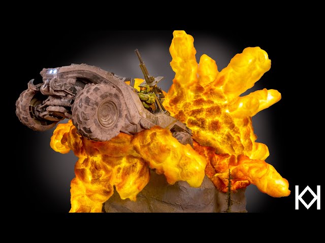 Build a Realistic Model Explosion - Exploding Warthog Diorama - Halo Infinite