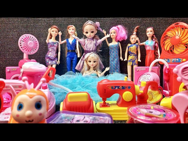 10 Minutes Satisfying Unboxing Barbie With Friends Pretend Play Home Appliances Set | My Toys Studio