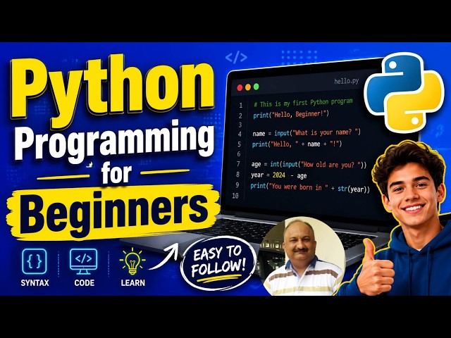 Python Tutorial for Beginners Class 01 | Start your Python programming journey from zero