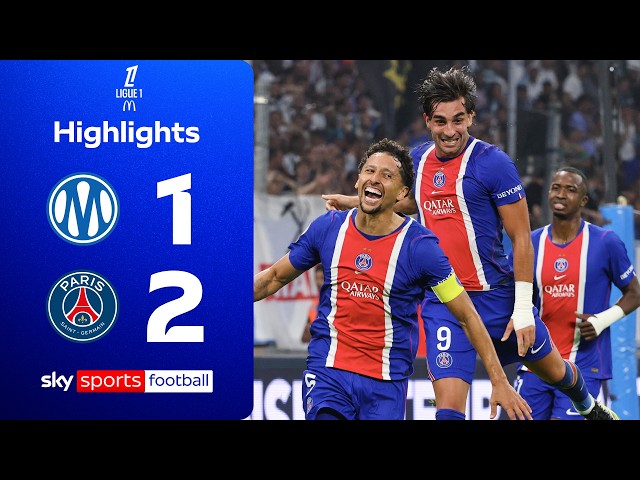 Marquinhos seals PSG second win of the season | Marseille 1-2 Paris St-Germain | Ligue 1 Highlights