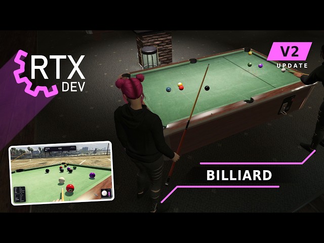 FiveM Billiard Script | RTX Billiard V2 — Real Pool Physics, 8-Ball & 9-Ball, Table Creator!