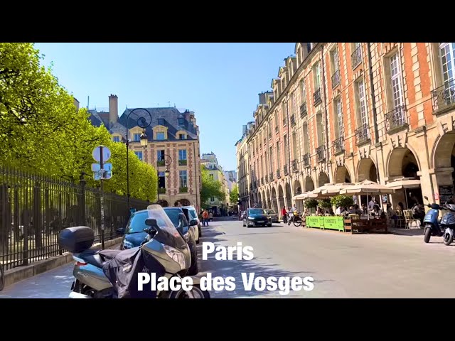 Paris city walks   Place des Vosges   Paris,France 4K