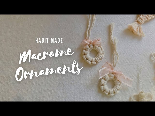 Simple Macrame Ornamanents | Easy Macrame Wreath | Boho Holiday Decor | Macrame for Beginners