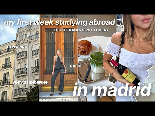 My First Week Studying Abroad in Madrid | Life as a Masters Student in Spain ‧₊˚❀༉‧₊˚.