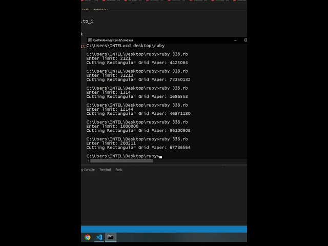ruby | Euler project 'Cutting Rectangular Grid Paper' | CodeLearning