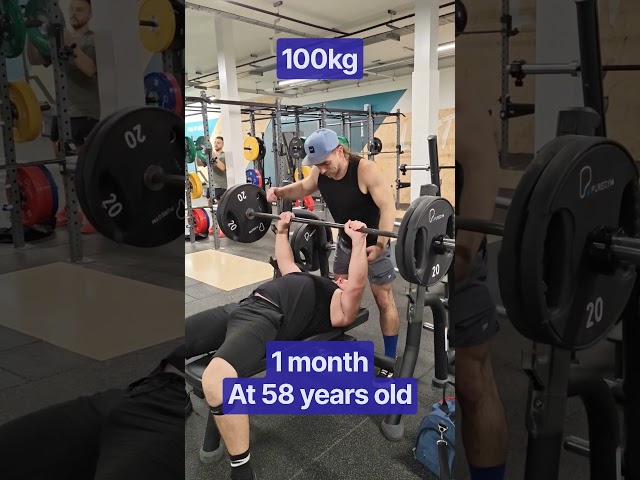 100KG Bench Press After Just ONE MONTH at 58! 💪