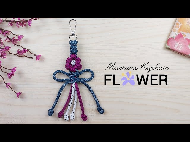 MACRAME FLOWER KEYCHAIN ​​| MACRAME BAG CHARM