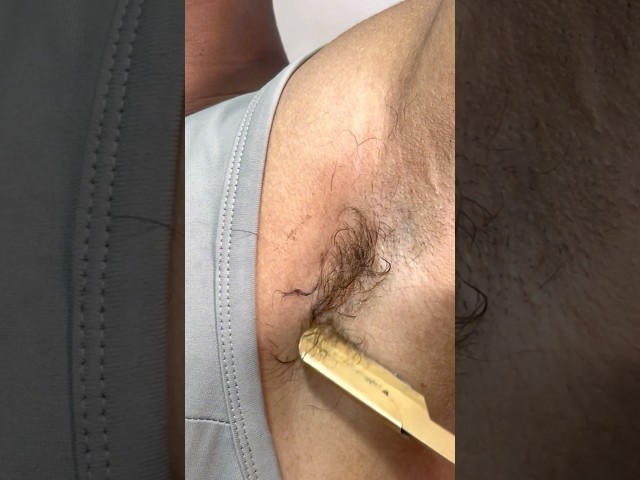 Underarm shave school boy