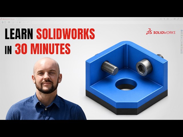 SOLIDWORKS 2026 Beginner Tutorial | Learn SOLIDWORKS in 30 Minutes | Step-by-Step