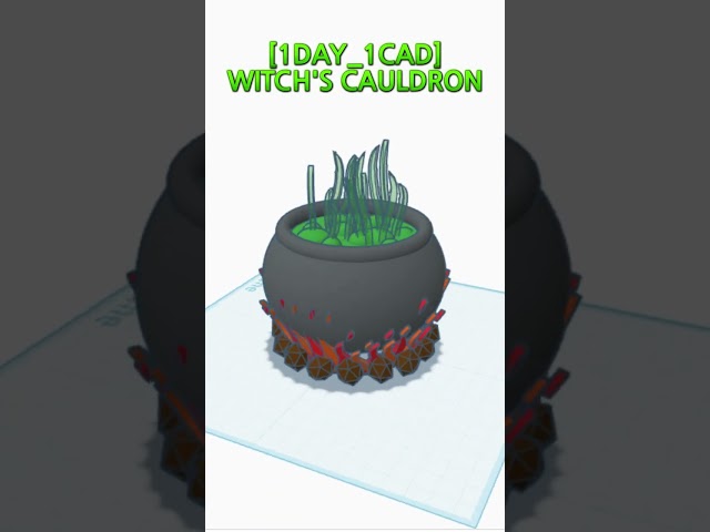 [1DAY_1CAD] WITCH'S CAULDRON #shorts #tinkercad #project