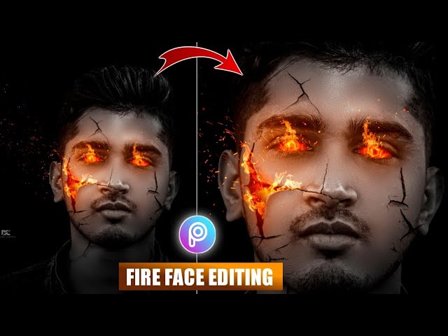 Fire face photo editing in picsart app | fire effect in picsart | picsart editing
