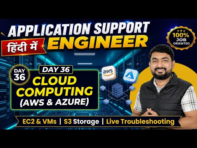 Day 36 Cloud Computing Explained in Hindi | AWS & Microsoft Azure | Application Support Engineer