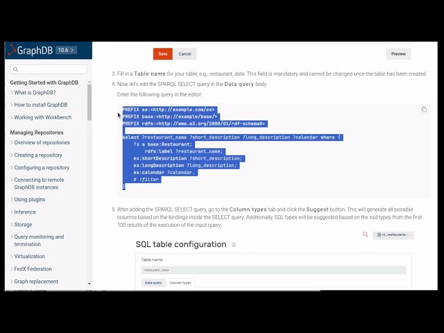 GraphDB SQL Views feature