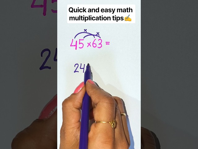 quick and easy math multiplication tips #math #mathematics #education #school #shortsfeed #shorts