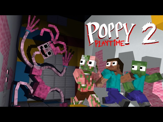 MONSTER SCHOOL HORROR: POPPY PLAYTIME CHAPTER 2 - MOMMY LONG LEGS - Minecraft Animation