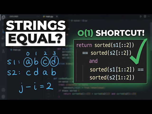 LeetCode 2839 Explained | Check if Strings Can Be Made Equal (Easy Trick!)
