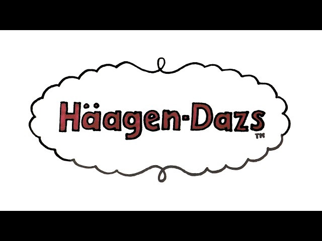 How to Draw Haagen Dazs Ice Cream Logo | Easy Step-by-Step Tutorial!